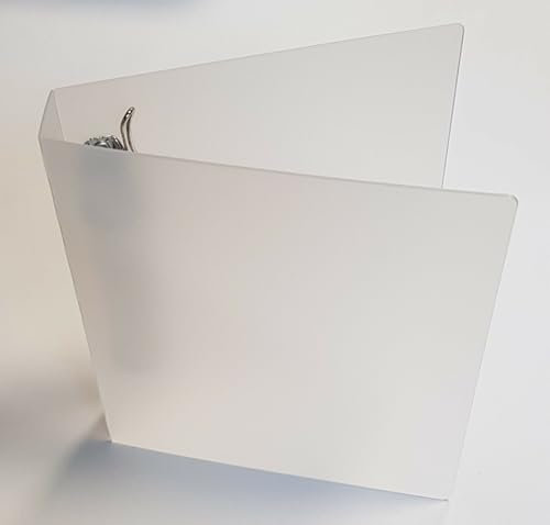 1x A6 Ringordner Ringbuch NATUR TRANSPARENT mit Drahtniederhalter, Ordner mit Überbreite, damit auch Prospekthüllen reinpassen (nicht inkl.)