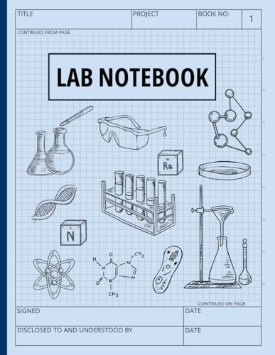 Lab Notebook: 5x5 Quad Ruled Laboratory Graph Paper Notebook, 8.5 x 11, for School, College, Work