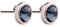 QOSS Ohrringe BO SWAROVSKI rund jeansblau