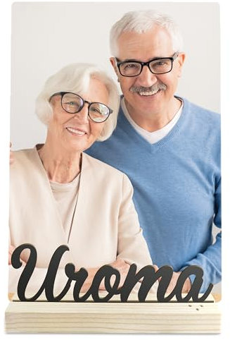 Elbeffekt Uroma Geschenk - Schriftzug mit Fotografie Holzbild - Uroma Geschenke, Uroma Geburtstagsgeschenk, Beste Uroma der Welt, Geburtstagsgeschenk für Uroma, Geschenk Uroma, Geschenke Uroma