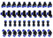 HAXIHA 40 Pezzi Connettore Pneumatico 1/4OD Raccordi a Pressione Kit Raccordi Pneumatici,OD 6mm Raccordi Rapidi Aria Compressa 10 Gomiti /10 Rettilinei /10 Divisori/10 Tee Blu
