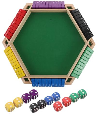 VICASKY 6-seitiger Spieltisch Interaktives Trinkspiel Mahjong-Topper Automatische Getränke-tischdecke Für Weihnachtsfeiern