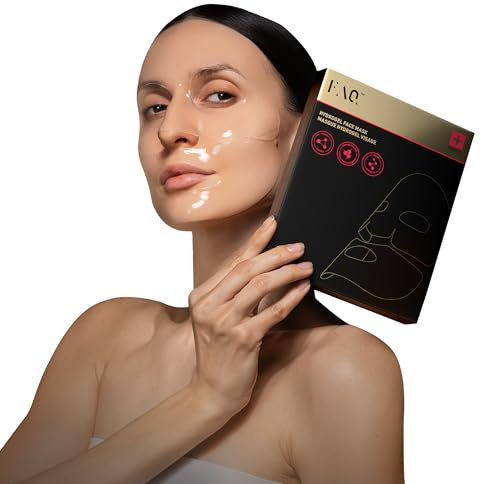 FAQ Glass Skin Kollagen Maske – Straffende & Feuchtigkeitsspendende Kollagen Maske für Gesichtspflege – Verfeinert Poren, reduziert Hyperpigmentierung & unterstütztLED-Behandlung (5 Stk.)