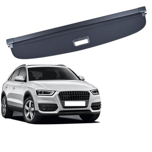 XQNNNBBB Auto Laderaumabdeckung Kofferraum für Audi Q3 2013 2014, Kofferraum Schutz Abdeckung Laderaumabdeckung Privatsphäre Zubehör
