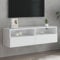 Générique Meuble TV Mural Blanc 100x30x30 cm Bois d'ingénierie,Meubles TV-836882