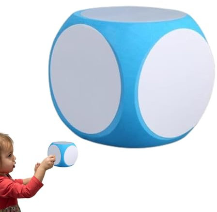 Trocken abwischbare Schaumstoffwürfel – Übergroße beschreibbare Würfel für Kinder, Blanko 10x10x10 cm Spielblöcke | Wiederverwendbare Unterrichtswerkzeuge, Whiteboard-Zahlen-Buchstabenwürfel, kreative