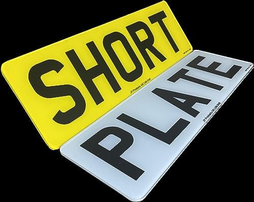 Pair of short 5 digit Car Number Plates UK Reg show plate outdoor