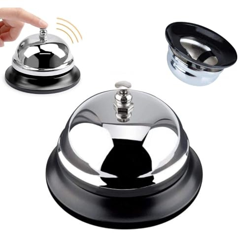 Yeenano Call Bell Stainless Steel Reception Bell,Service Bells,Call Bells For Elderly,Shop Counter,For Hotel Counter,Bar,Restaurant Waiter,Shop,School Classroom,Elderly Assistance&Pet Training.