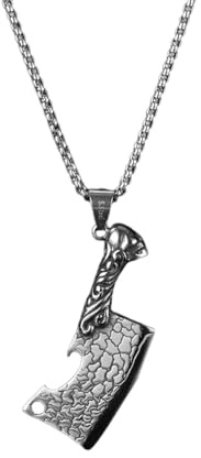 unisex vichingo collana uomo retrò fresco coltello ciondolo con catena charms mannaia carne gioielli fatti a mano regali regali
