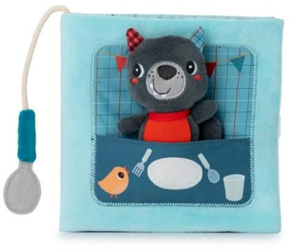 Lilliputiens - Aktivitätenbuch Guten Appetit mit Louis - Interaktives Buch für Kinder - Lernen, mit einem Löffel zu Essen - Fotobereich - Fördert die Fantasie - Ab 12 Monaten - 83535