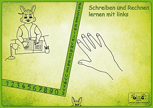 Linkshänder Schreibunterlage Hasenpapa: Linkshänder erlernen die gesunde Schreibhaltung