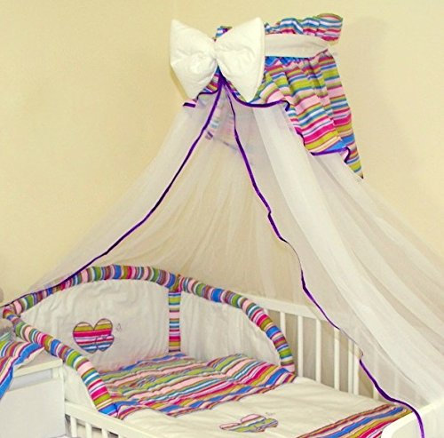 Lusso Baby culla/lettino a baldacchino baldacchino/zanzariera – grande 485 cm con fiocco + supporto
