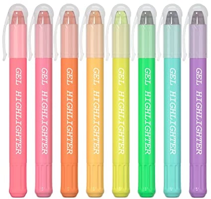feela Bibel Textmarker Set, Bibel Marker Stifte in 8 Farben, ungiftige und hochwertige Gel Highlighter Pen, Bibelmarker perfekt zum Hervorheben von Tagebuch, Bibel oder Notizbuch in Schule, Büro