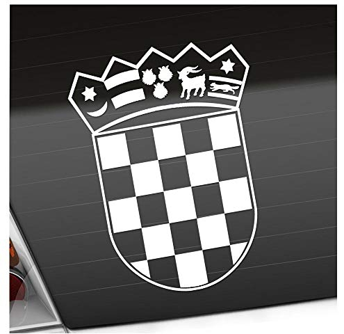 Kiwistar - Autoaufkleber - Flagge Kroatien Wappen Heckscheibe Auto Aufkleber wetterfest für Kfz LKW Mofa Truck - Sticker außen selbstklebend Tuning Zubehör für Fenster Fahrzeug Scheibe
