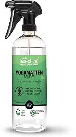 bio-chem Yogamatten-Reiniger - 750 ml - für Kunststoff- Kork und Textilmatten Sportmatten Bodenmatten