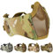 AOUTACC Demi-masque pliable en maille avec protection des oreilles pour jeu de guerre Cs, BB Gun, chasse, paintball (CP)
