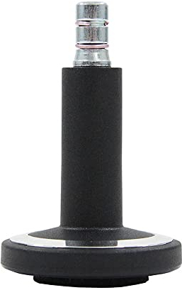 hjh OFFICE 619041 Bodengleiter Bürostuhl STATO-M, Stift 11mm Schwarz/Chrom Gleiter für Harte Böden mit Filz-Beschichtung