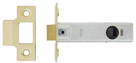 Linx® Tubular Latch 75mm (3 Inch), Brass Plated Forend, Pack of 1