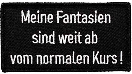 Café Viereck ® Lustiges Bundeswehr Fun Patch Gestickt mit Klett – 8,5 x 4,5 cm - Fantasie