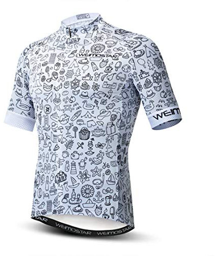 Radtrikot Herren Radtrikot Kurzarm MTB Trikot Zip Mountain Road Bekleidung Fahrrad Top Shirts Sommer Pro Team Sport Reiten Rennrad Trikot für Herren Größe L