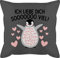 Kissen 50x50 - Partner Ideen - Ich liebe dich SOOOO viel Pinguin - Valentinstag so viel liebe Geschenk für Freund Freundin Ihn Sie Liebes Beweis Geschenkidee - 50 x 50 cm - Grau - pärchenkisse