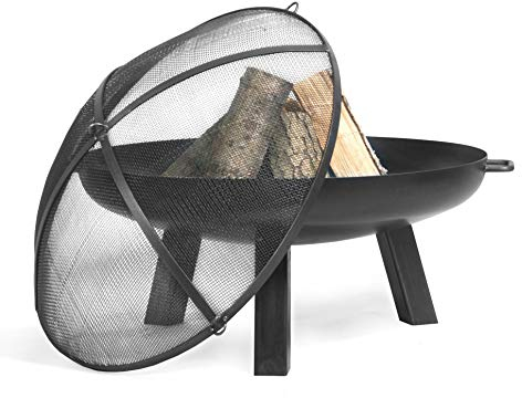 CookKing Feuerschale Polo mit Funkenschutzgitter 60-80cm (60 cm)