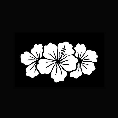 Porfeet Auto Aufkleber, Lotus Flower Hibiscus Auto-Styling Körper Fenster Aufkleber Reflektierende Aufkleber Dekor Hibiskus