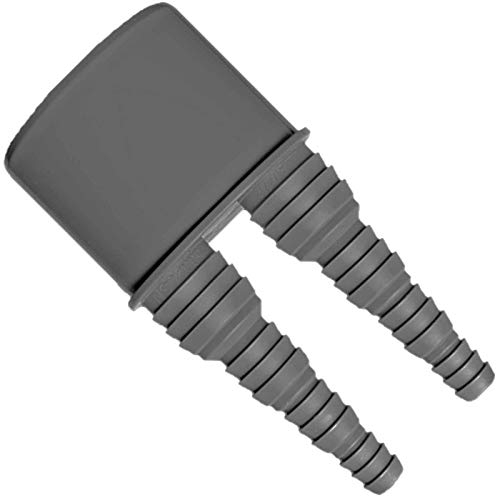 Doppelschlauchnippel Übergang HT Rohr DN 50 auf Schlauch (3/8 Zoll bis 3/4 Zoll) Airfit