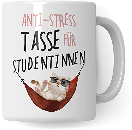 Pagma Druck Tasse Studentin lustig, Studium Geschenk, Studieren Anfang Uni Becher Geschenkidee, Ersti Kaffeetasse für Studentinnen Universität Semester Beginn Kaffeebecher