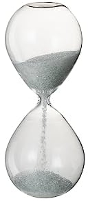 Rétro Sablier de décoration - Paillettes Blanches