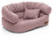 Juelle Hundebett - Großhundesofa, Abnehmbarer Bezug maschinenwaschbar, flauschiges Bett, Hundesessel Santi S-XXL (Größe: L - 100x80 cm, Dark Puder Rosa)