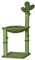 PawHut Albero Tiragraffi per Gatti Adulti e Gattini a Forma di Cactus con Corda Sisal, Palline e Amaca, Altezza 96cm, Verde