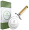 EVERGREEN BERLIN L'originale, tagliapizza di alta qualità, grande, con coltello da pizza in acciaio inox, diametro 9 cm e manico in legno di faggio, tagliapizza con protezione per le dita