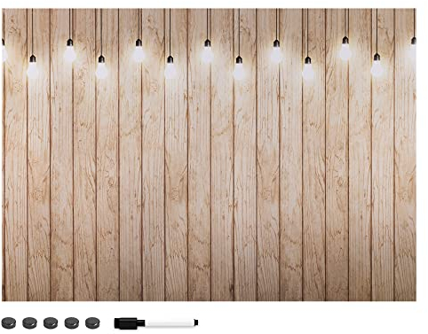 Navaris Tableau magnétique - Panneau mémo 90 x 60 cm avec aimants - Tableau Mural Design Lampes avec marqueur - Décoration Murale