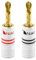 Nakamichi 24K vergoldeter Bananenstecker 12 AWG - 18 AWG Gauge Größe 4mm für Lautsprecher Verstärker Hi-Fi AV Receiver Stereo Heimkino Audiokabel Stecker BFA Stecker, 2 Stück (1-Paar)