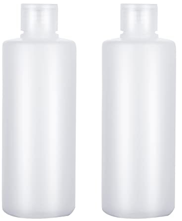 MFUOE 2Pcs 200ml Travel Bottles with Flip Cap Empty Plastic Soft Tube Squeeze Bottle Reusable Cosmetic Bottles for Lotion Toiletries Shampoo