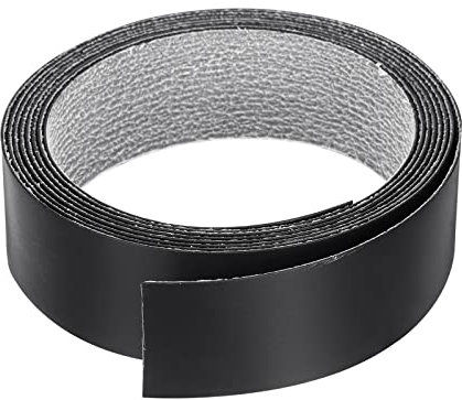sourcing map Edge Banding, 1-5/8 inch x 9.84ft Pre-Glued Black Veneer Edging Iron-on Flexible Edge Banding for Cabinet Repair Furniture Restoration