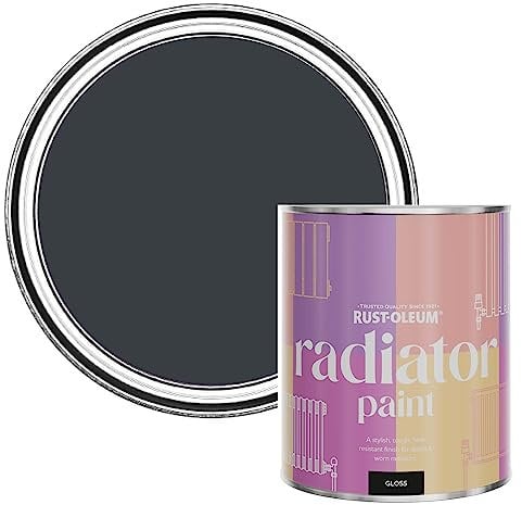 Rust-Oleum Grey Heat Resistant Radiator Paint in Gloss Finish - Anthracite (RAL 7016) 750ml