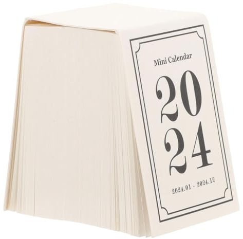 Großer Tischkalender 2024, 3D-Kalender, 2024 Mini-Tischkalender 1 Buch mit reißbarem Retro-Kalender von Januar 2024 bis Dezember 2024 Neujahrs-Countdown-Tischkalender für Heimbüro-Dekoration (Farbe: