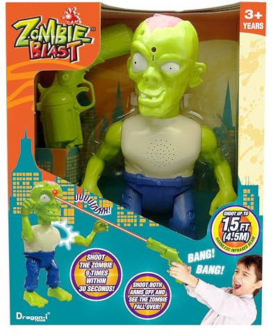 Bandai Zombie Blast Toy Gun Electronic Shooting Game | Comes With Gun Toy And Walking Zombie With Sound Effects | Target Shooting Games Make Great Girls And Boys Toys And Birthday Gifts Aged 3+