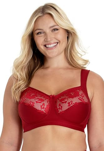 Miss Mary of Sweden Lovely Lace bügelloser Komfort-BH aus Baumwolle 115B Rot