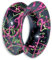 viva-adorno 1 Stück Tube Flesh Tunnel Plug Silikon Ohr Piercing Neon Graffiti flexibel Größe Z108g Schwarz/Neon, 10mm