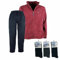 BE BOARD Tuta Completa Invernale Pile Uomo con Calza Pile Colore Casuale in Omaggio ROSSOBLU XL