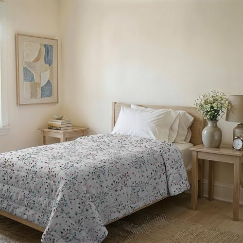 Italian Bed Linen Leichte Steppdecke & Übergangsdecke Basic 160x240 cm - Bügelfreie Mikrofaser Tagesdecke 100g für Einzelbett - Sommer & Frühling Decke - Flor