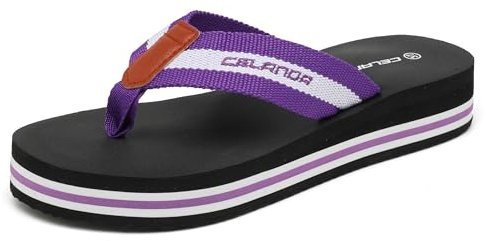 CELANDA Infradito Donna Classic Platform Flip Flop Sandali Moda Leggero Ciabatte da Spiaggia Piscina Estive Antiscivolo Pantofole all’aperto,Viola 39 EU