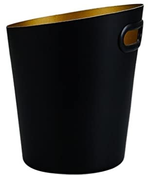 Cubitera Champanera Cubo De Hielo Inclinado De Acero Inoxidable Cubo De Champán Bar Cubo De Cerveza Cubo Enfriador para Bar Club Cubiteras para Botellas (Color : Svart)
