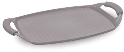 Berlinger Haus 47 cm große geschmiedete Aluminium-Grillplatte mit Griffen für Ofen und Induktionskochen – Grillpfanne antihaftbeschichtet, langlebiges Kochgeschirr