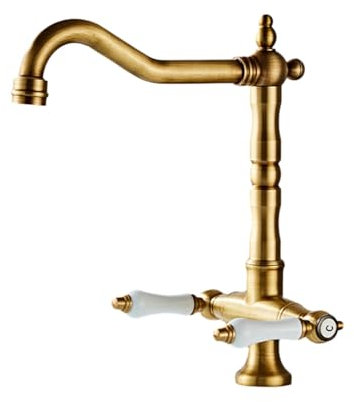 Wasserhahn Kuechen Schwarzer Küchenhahn Aus Kupfer Heiß Und Kalt Aufsatzwaschbecken Unterbauwaschbecken Gemüsespüle Schrankwaschtisch Wasserhahn Doppelgriff Antiker Stil