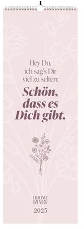 Visual Statements - Lieblingsmensch Postkartenkalender 2025 - Monatskalender mit 12 verschiedenen Sprüche - Wanddeko