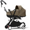 Cochecito Stokke YOYO3 con Capazo para Recién Nacido (Toffee) - Incluye chasis (blanco), Capazo para Recién Nacido, doble colchón, cubrepies, correa acolchada para el hombro y bolsa de almacenamiento